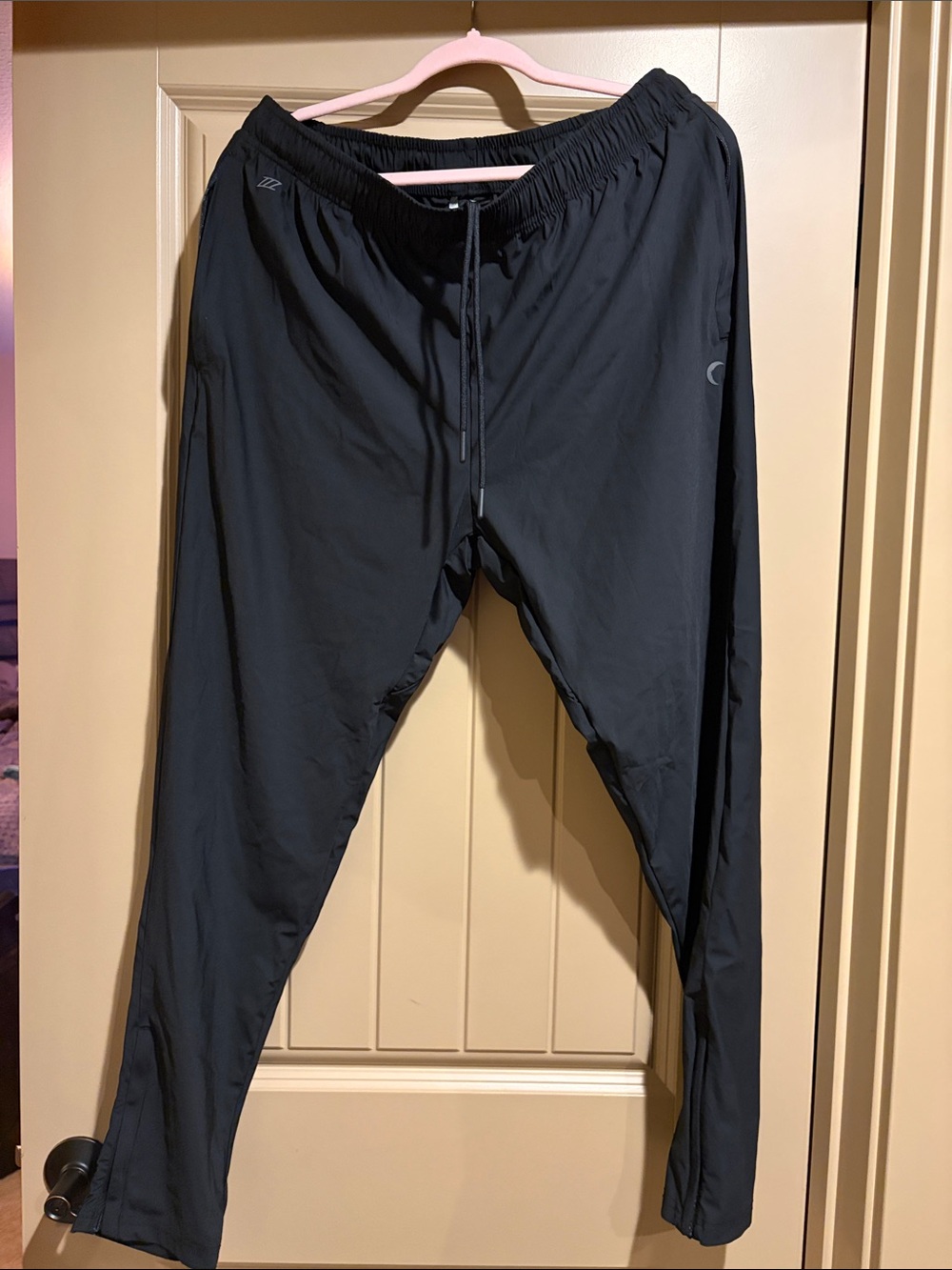 Zyia Active XL Black Performance Joggers with Elastic Waist / Tie